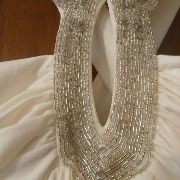 City Triangles size S short dress ivory with trim - Picture 3 of 3